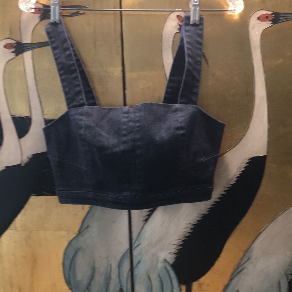 Armani Exchange Denim Bustier